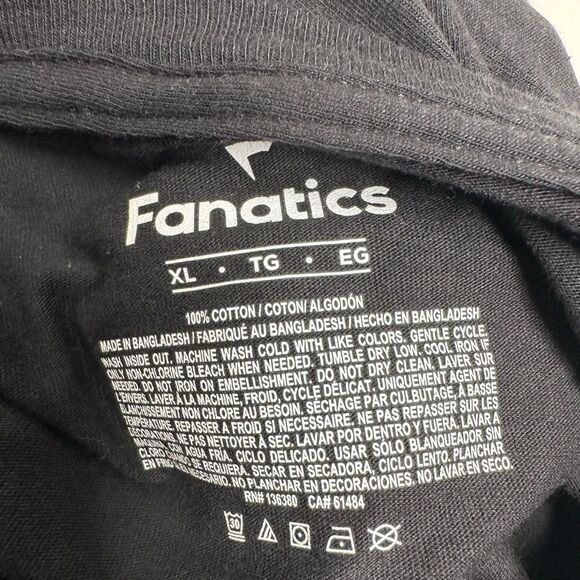 NWT Fanatics Men's Black Cincinnati Reds Short Sleeve T-Shirt MLB - Size XL - Picture 3 of 4